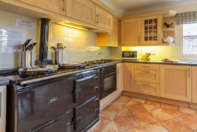 Kitchen with Aga and separate oven